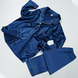 Vente en gros Ensemble pyjama de nuit pour femmes Ensembles de nuit deux pièces en polyester pour le printemps pour femmes - Product Image 4