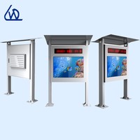Layar Iklan Besar Satu Sisi yang Dapat Disesuaikan 65 Inci TV Layar Sentuh Kios Luar Ruangan LCD Display Digital Signage