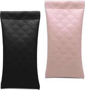 Étui à lunettes en cuir PU souple avec logo personnalisé, étui de protection pour lunettes de soleil, pochette pour lunettes, boîte de rangement de voyage, cadeau d'entreprise - Product Image 1