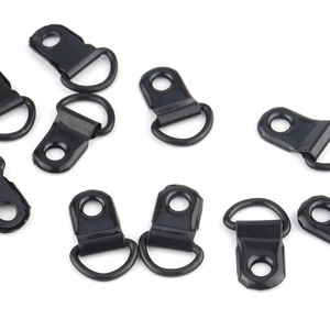 Black D-Shaped Single Eye Hanging Hooks Metal <b>Picture</b> <b>Frame</b> Accessories 3-5kg Load Capacity - Product Image 1
