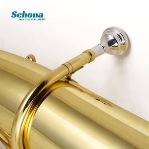 <span class=keywords><strong>Euphonium</strong></span> en Si bémol à <span class=keywords><strong>4</strong></span> clés plates, corps en laiton jaune, finition laquée or et <span class=keywords><strong>pistons</strong></span> en acier inoxydable pour orchestres scolaires - Product Image 3