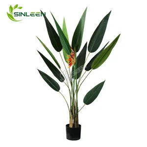 Planta falsa de alta qualidade, vaso de decoração moderna, árvore ornamental, bonsai, casa interna, strelitzia artificial falsa, ideal para decoração de interiores