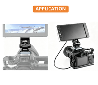 Support de moniteur à broche de localisation 88156 en alliage d'aluminium et ABS, support de cardan inclinable à 180° et rotatif à 360°, accessoires universels compatibles pour caméra