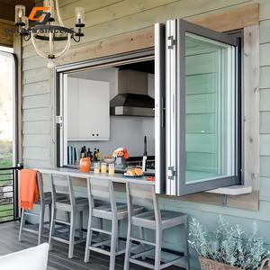 GS หน้าต่างอลูมิเนียมกันน้ำพับได้สำหรับห้องครัวกลางแจ้ง - Product Image 3