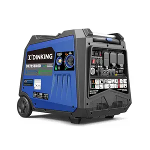 Dinking nhà sản xuất 110V của nhãn hiệu bắt đầu 50Hz Điện Thế Hệ 6.0kw 7.3kw Máy phát điện xăng với Châu Âu ổ cắm