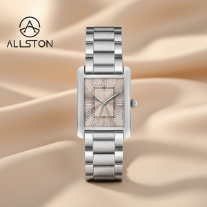 <span class=keywords><strong>Montre</strong></span> à quartz pour <span class=keywords><strong>homme</strong></span> ALLSTON, <span class=keywords><strong>bracelet</strong></span> en cuir et acier inoxydable, alliage, résistante à l'eau, design minimaliste et simple, <span class=keywords><strong>montre</strong></span> décontractée pour affaires - Product Image 1