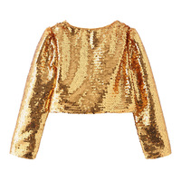 Fête drôle tenue enfants filles boléro haussement d'épaules Cardigan haut recadrée Blazer veste pour fête scène Performance