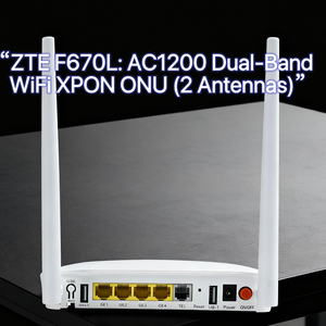 Ban đầu zza10 f670l Dual Band Wifi <span class=keywords><strong>Modem</strong></span> AC1200 2 ăng ten SC UPC FTTH <span class=keywords><strong>Modem</strong></span> xpon GPON Tiếng Anh firmware ZTE f670l H2-2 onu ONT - Product Image 2