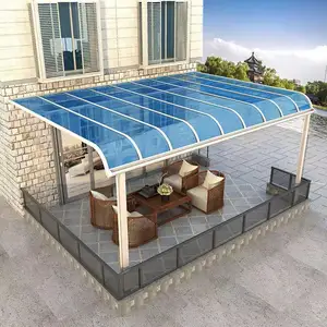 Customized Villa Outdoor Aluminum Alloy Awning Flame Retardant Resistant Plate Aluminum Alloy Canopy Outdoor Sun Room Low Cost