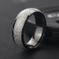 Poya – bague intelligente étanche en céramique noire en bois wengé Nfc avec incrustation de paillettes