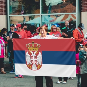 Gahumi ธงเซอร์เบียทุกประเทศพิมพ์ลายธงเซอร์เบียขนาด90X150ซม. ออกแบบได้ตามที่ต้องการสำหรับการเลือกตั้งกลางแจ้งธงเซอร์เบีย3x5ft - Product Image 6