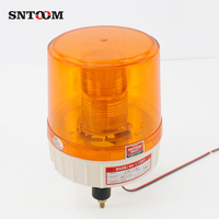 Luz de Advertencia Giratoria Industrial de Seguridad y Protección con LED Amarillo, Destello Estroboscópico y Sonido de Alerta