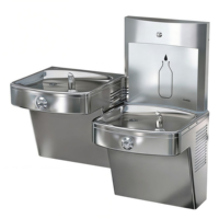 Distributeur d'eau froide professionnel en acier inoxydable sur pied pour espaces publics