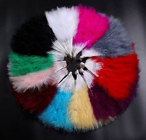 Direct Factory Sale Eco-Friendly Painted Flower Style Hand Fan for Weddings & Dance Foldable Feather Design - Product Image 3