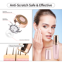 PRITECH Rasoir Électrique Portable Indolore pour le Visage, Épilateur Facial pour Femmes, Rasoir Lèvres Effet Rouge à Lèvres pour les Poils de Pêche, du Menton et du Haut des Lèvres