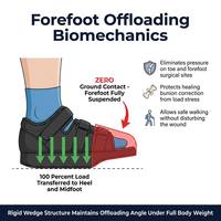 Chaussure post-opératoire légère certifiée CE, à bout rond, avec support réglable de l'avant-pied, pour la récupération après une chirurgie de la hallux valgus
