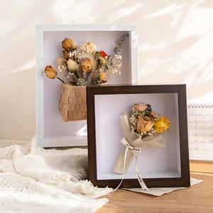 Wholesale 10" White <b>Black</b> 3D Wood <b>Frame</b> Shadow Box for Landscape Flower Animal & Portrait with <b>Frame</b> - Product Image 5