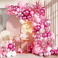 Kit d'arche de guirlande de ballons écologiques épais et durables noirs et blancs 206 pièces/ensemble en latex pour mariage, Saint-Valentin, fête