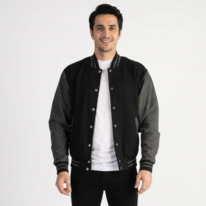 Nouvelle veste varsity en toile patchwork de qualité supérieure avec logo brodé, veste d'hiver pour homme écologique - Product Image 1