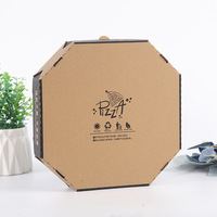 Boîte à pizza en carton ondulé recyclable, impression couleur UV, logo personnalisé, carton écologique jetable pour la restauration à emporter