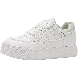 DUSTO 패션 간단한 패치 워크 색상 작은 흰색 신발 여성 캐주얼 라운드 발가락 스포츠 보드 신발