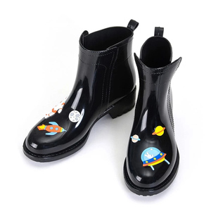 Mignon bottes courtes licorne <span class=keywords><strong>chelsea</strong></span> dames bottes designer <span class=keywords><strong>noir</strong></span> femmes cheville bottes de pluie - Product Image 3