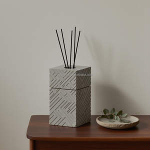 Sang trọng bê tông rỗng sậy khuếch tán Chai 200ml Lớn vuông khuếch tán thiết lập với sậy Gậy khách sạn Hương thơm khuếch tán trang trí - Product Image 1