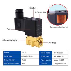 Valvola Solenoide ad Alta Pressione <span class=keywords><strong>2</strong></span>/<span class=keywords><strong>2</strong></span> Vie DC24V Normalmente Chiusa per Controllo Fluidi Pneumatici - Product Image 6