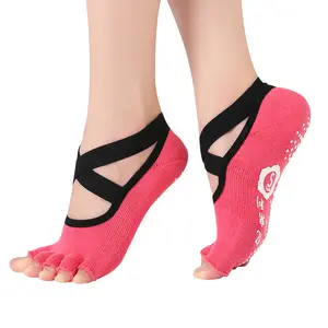 Custom Size Rubber Latex bottom five Finger ankle Yoga Socks