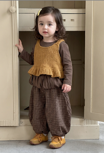 Conjunto de Ropa para Niña Estilo Coreano, Estilo Retro de Algodón Mezclado, Conjunto de Tres Piezas, Conjuntos de Ropa Infantil con Estilo Occidental - Product Image 2