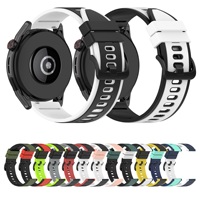 22mm 20mm zweifarbiges Silikon-Schnell verschluss armband für Huawei Watch GT4 Samsung Galaxy Watch 7 Garmin Watch