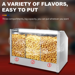 Vitrina de palomitas de maíz de concesión 2024 Gabinete de puesta en escena de palomitas de maíz Mostrador y gabinete de puesta en escena Calentador de palomitas de maíz - Product Image 3