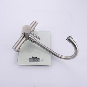 Grifo <span class=keywords><strong>de</strong></span> fregadero <span class=keywords><strong>de</strong></span> cocina <span class=keywords><strong>de</strong></span> acero inoxidable 304, mezcladores fríos y calientes duraderos con un solo Mango, diseño moderno, Grifo Flexible montado en <span class=keywords><strong>la</strong></span> pared - Product Image 4