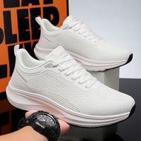 Chaussures de course pour hommes avec logo personnalisé, nouvelle maille légère et antidérapante, baskets décontractées à faible MOQ, directement de l'usine.