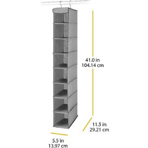 Étagères à chaussures suspendues modernes pliables de bonne qualité, 8 sections, en tissu non tissé, organisateur de placard, étagères de rangement - Product Image 5