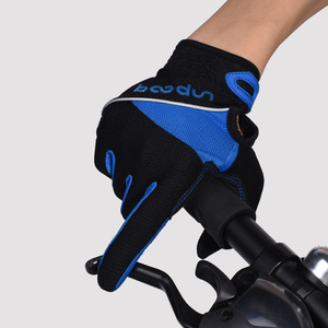 Gants de cyclisme en silicone GEL Boton bleus unisexes pour adultes - Product Image 1