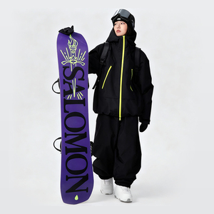 Traje de Esquí para Mujer Talla Grande FLYSKI, Pantalones de Nieve Impermeables, Cortavientos y Transpirables de 10,000 mm, Cierre de Cremallera, Estilo Holgado, Conjunto de Snowboard - Product Image 5