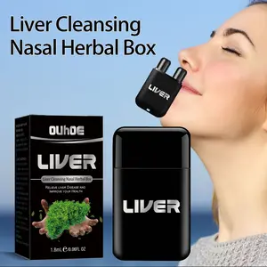 New Trendy OUHOE Liver Cleansing Nasal Herbal Box Improve Body Health Nasal Inhalation Stick Nasal Inhaler