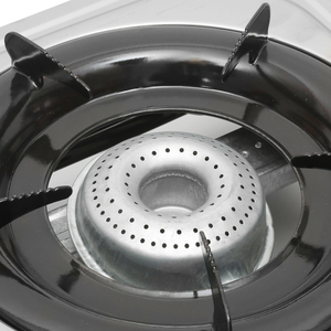 Réchaud à gaz compact, portable et élégant en acier inoxydable à double brûleur <span class=keywords><strong>pour</strong></span> usage extérieur et en camping-car - Product Image 4