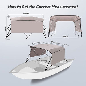 Tùy Chỉnh Không Thấm Nước Bimini Bao Gồm Thuyền Shade Bìa - Product Image 2