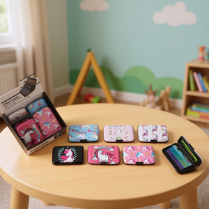 Coffret de cartes licorne 16,5x13cm, 240 pièces, coffret de rangement pour cartes à collectionner pour enfants - Product Image 2