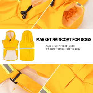 Ropa Impermeable y Resistente a la Nieve, Abrigo Reflectante para Mascotas con Estampado Sólido, <span class=keywords><strong>Chubasquero</strong></span> de PU para Perros <span class=keywords><strong>Labrador</strong></span> Retriever, Golden Retriever, Husky - Product Image 6