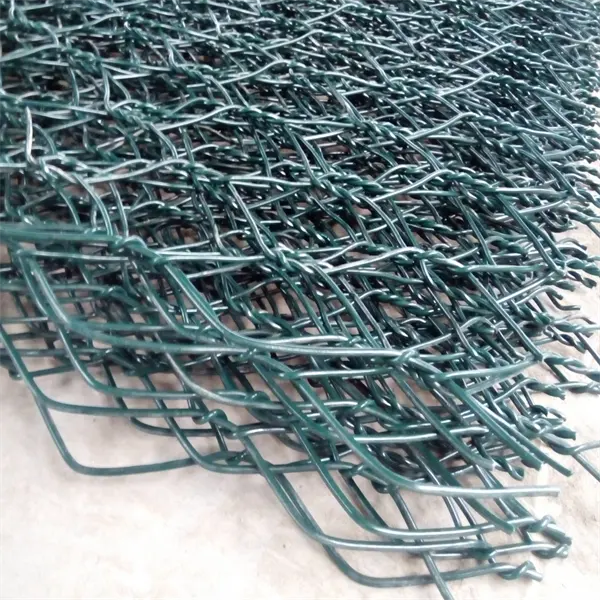 Kawat gabion batu heksagonal, jala/kotak Gabion berlapis PVC/dinding gabion