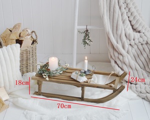 Decorazione Natalizia Ecologica, <span class=keywords><strong>Slitta</strong></span> Rustica di Babbo <span class=keywords><strong>Natale</strong></span> in Legno per Esposizione Natalizia - Product Image 6