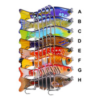 Señuelo de Pesca Biónico Profesional Multiarticulado de 6 Segmentos, Cebo Duro Realista de ABS con Acción S, Hundimiento Lento, Venta al por Mayor