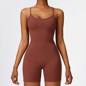 AOLA OEM zayıflama sıkıştırma tulum egzersiz Bodysuit spor salonu Yoga Romper kadınlar için