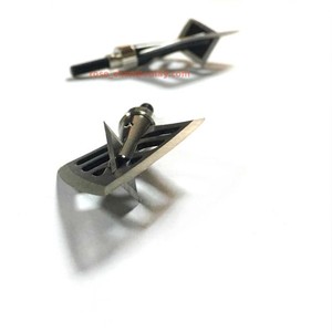 Puntas de Caza Black/Red <span class=keywords><strong>Devil</strong></span> de Dos Cuchillas para Arco y Flecha, sin Dientes - Product Image 4