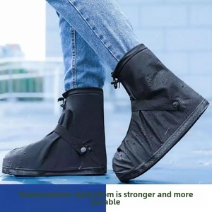 Thickened Mid-Size Waterproof Shoe Covers Wear-Resistant Men's Women's Shoe Covers Washable Non-Slip Rain Shoe Covers Outdoor We - Product Image 5