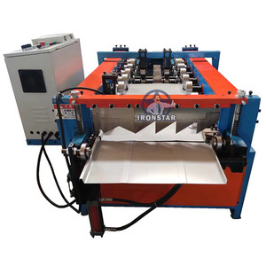 מכונה אוטומטית לתפרים עומדים לגגות מתכת פרופיל סנאפ לוק, בקרת PLC, מהירות 15 מטר/דקה - Product Image 6