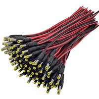 Câble d'alimentation DC mâle-femelle, connecteur 5,5x2,1 mm, adaptateur de prise jack 2 broches, fil pour caméra TV, bande lumineuse LED